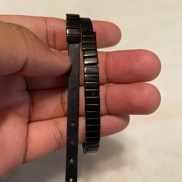 Michael Kors Metal/Leather Double Wrap Bracelet - Picture 3 of 4